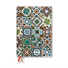 PORTO (PORTUGUESE TILES) MIDI 12-MONTH DAY-AT-A-TIME HARDBACK DAYPLANNER 2025 (ELASTIC BAND CLOSURE)