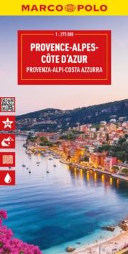 PROVENCE, ALPS, COTE D'AZUR MARCO POLO MAP