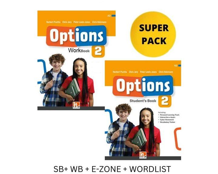 OPTIONS 2 SUPER PACK (STUDENT'S BOOK  PLUS  WORKBOOK  PLUS E-ZONE  PLUS WORDLIST)