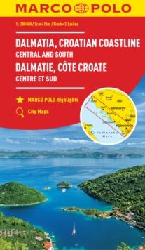 CROATIA DALMATIAN COAST MARCO POLO MAP