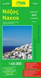 ΟΔΙΚΟΣ ΤΟΥΡΙΣΤΙΚΟΣ ΧΑΡΤΗΣ - ΝΑΞΟΣ - ΑΝΑΔΙΠΛΟΥΜΕΝΟΣ ΠΡΑΣΙΝΟΣ