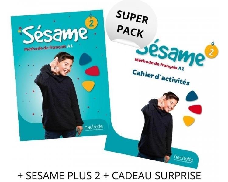 SUPER PACK SESAME 2 (LIVRE DE L'ELEVE  PLUS  CAHIER D'ACTIVITES  PLUS  LEXIQUE  PLUS  CADEAU SURPRISE)