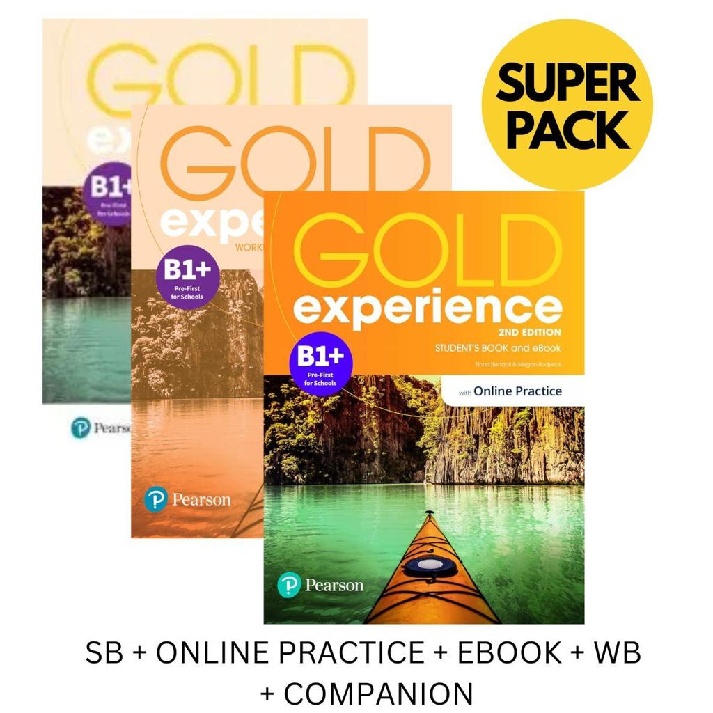 GOLD EXPERIENCE B1 PLUS  SUPER PACK (STUDENT'S BOOK  PLUS  ONLINE PRACTICE  PLUS  EBOOK  PLUS  WORKBOOK  PLUS  COMPANION) 2ND ED