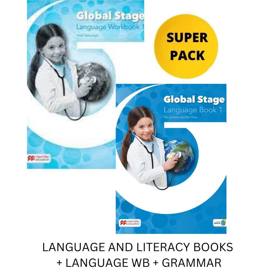 GLOBAL STAGE 1 SUPER PACK (LANGUAGE AND LITERACY BOOKS  PLUS  LANGUAGE WB  PLUS  GRAMMAR)