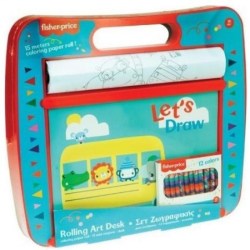 Fisher Price Rolling Art Desk Σετ Ζωγραφικής σε Βαλιτσάκι 