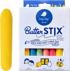 Jaq Jaq Bird Σετ 12 Χρωματιστές Κιμωλίες Butterstix