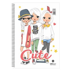 Τετράδιο Σπιράλ 1 Θέμα Cute