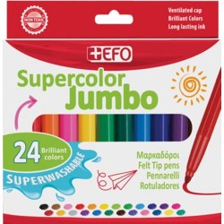 Μαρκαδόροι +EFO Supercolor Jumbo 24τεμ 