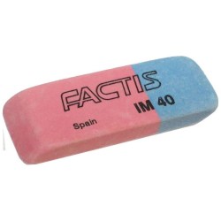Γόμα Factis IM40 για Μολύβι & Στυλό Δίχρωμη Μπλε / Κόκκινο